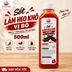 Sốt Làm Khô Heo Vị Bò Bếp Trần Linh 500ml – Gia Vị Ướp Dùng Cho 1kg Thịt Heo